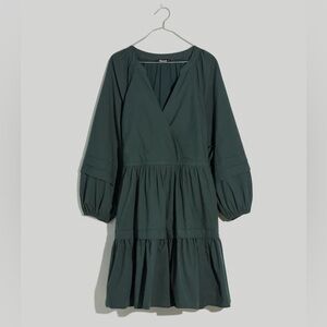 Madewell Crinkle Poplin Wrap Mini Dress